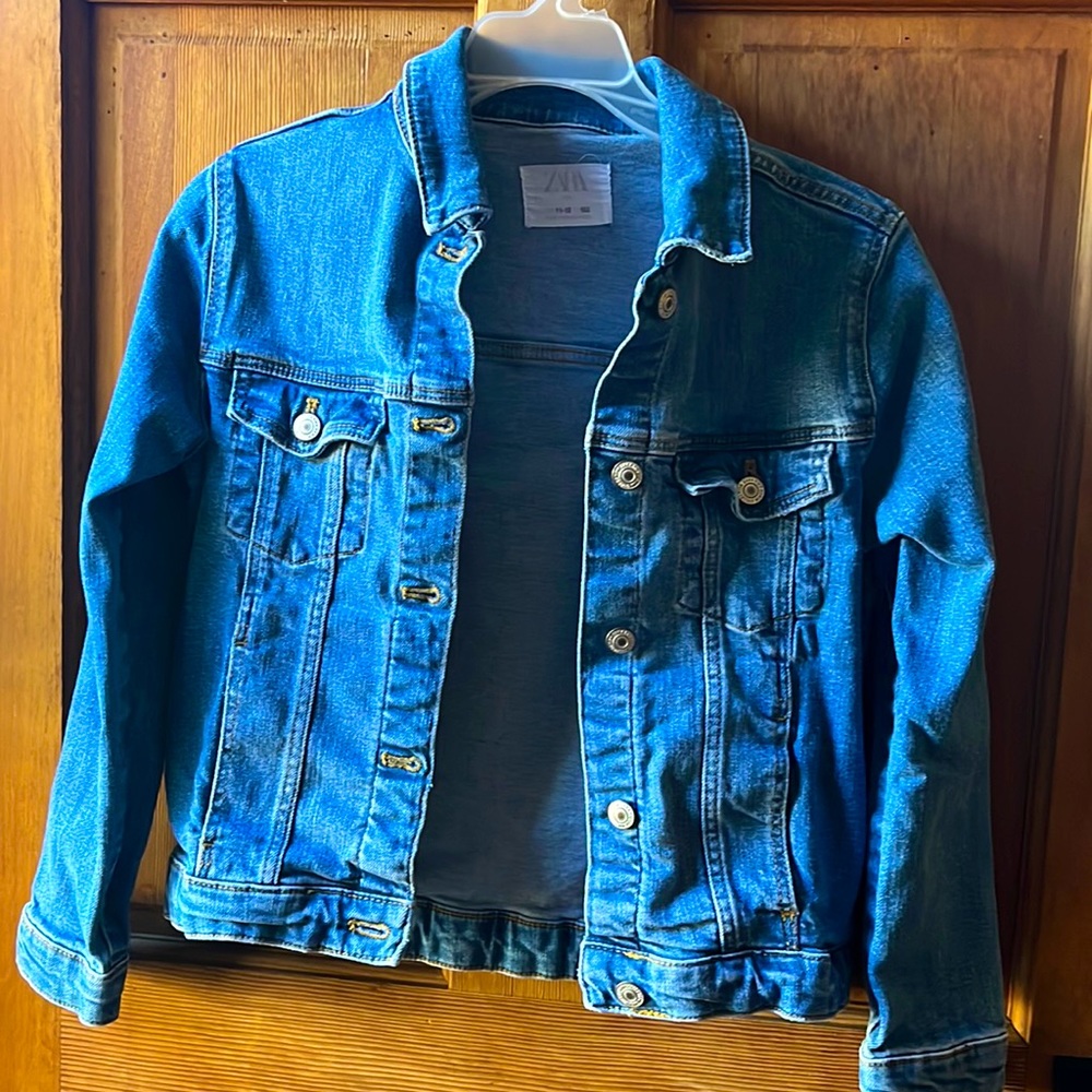 Zara girls jean jacket size 11-12
